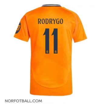 Billige Fotballdrakt Real Madrid Rodrygo Goes #11 Replika Bortedrakt 2024-25 Kortermet